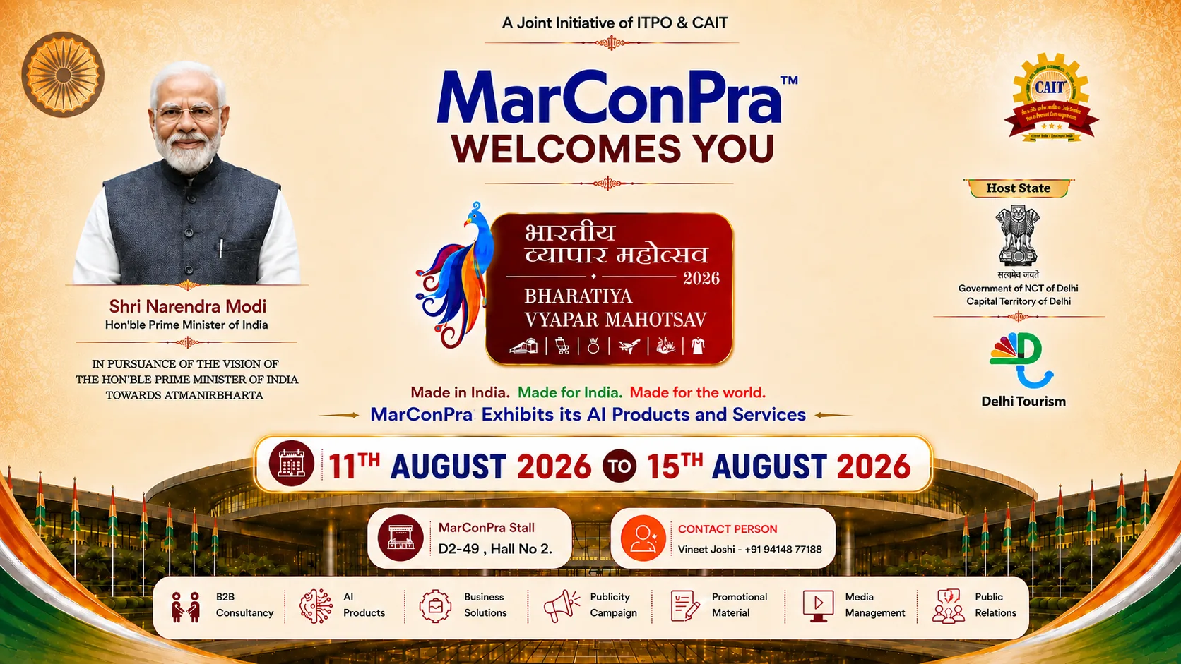 Bharatiya Vyapar Mahotsav 2026 - MarConPra welcomes you, a joint initiative of ITPO & CAIT