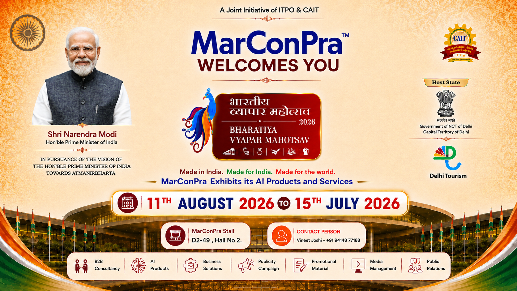 Bharatiya Vyapar Mahotsav 2026 - MarConPra welcomes you, a joint initiative of ITPO & CAIT